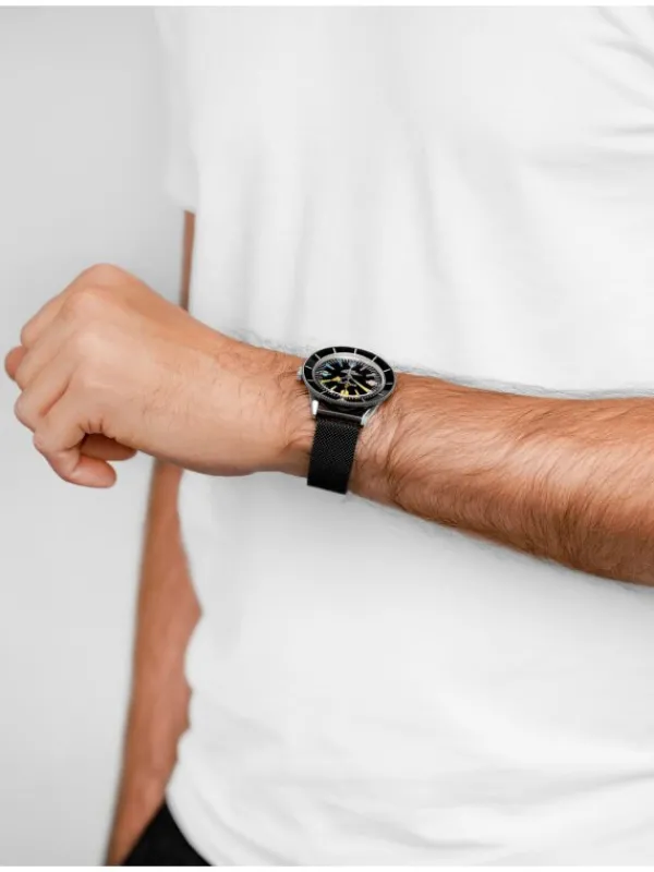HIRSCH Uhrenarmbänder | Zubehör-Milanaise, schwarz 30161450