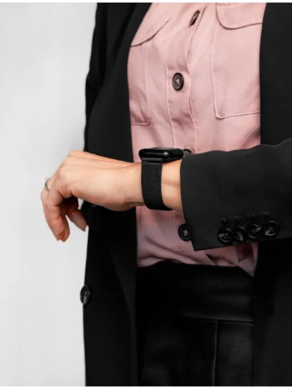 HIRSCH Uhrenarmbänder | Zubehör-Milanaise, schwarz 30161450