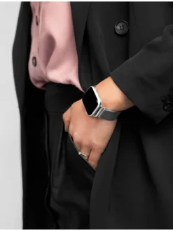 HIRSCH Uhrenarmbänder | Zubehör-Milanaise, silber 30161434