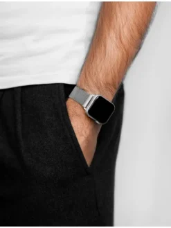 HIRSCH Uhrenarmbänder | Zubehör-Milanaise, silber 30161434
