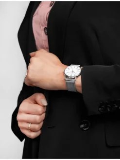 HIRSCH Uhrenarmbänder | Zubehör-Milanaise, silber 30161434