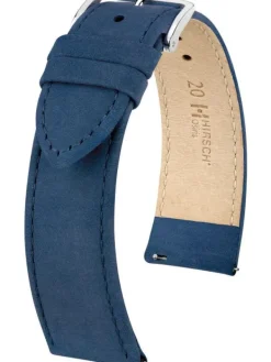 HIRSCH Uhrenarmbänder-Osiris Nubuk, dunkelblau 03433180