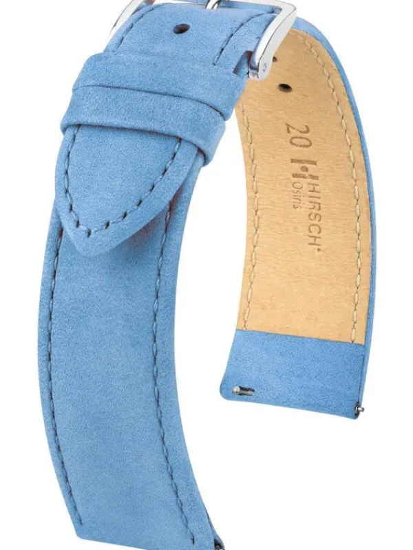 HIRSCH Uhrenarmbänder-Osiris Nubuk, hellblau 03433183