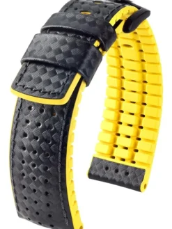HIRSCH Uhrenarmbänder | Zubehör-Robby, schwarz / gelb 0917294050