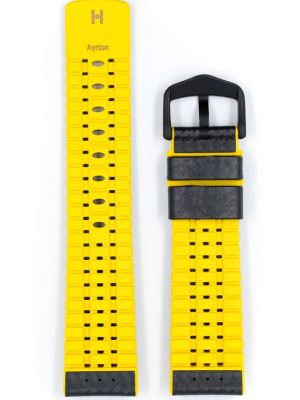 HIRSCH Uhrenarmbänder | Zubehör-Robby, schwarz / gelb 0917294050