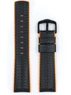 HIRSCH Uhrenarmbänder | Zubehör-Robby, schwarz / orange 0917694050