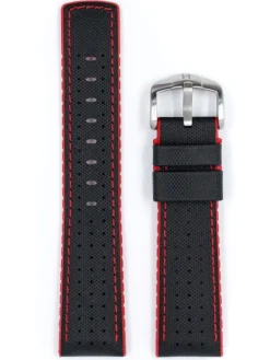 HIRSCH Uhrenarmbänder | Zubehör-Robby, schwarz / rot 0912094050