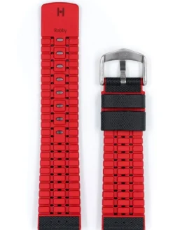 HIRSCH Uhrenarmbänder | Zubehör-Robby, schwarz / rot 0912094050