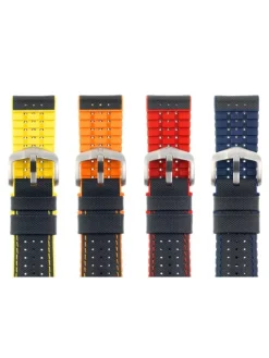HIRSCH Uhrenarmbänder | Zubehör-Robby, schwarz / rot 0912094050