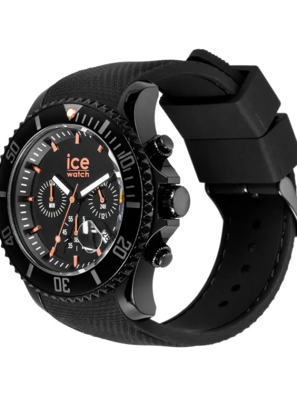 Ice Watch Herrenuhren | Damenuhren-ICE chrono Black Rose-Gold Large 44mm 020620