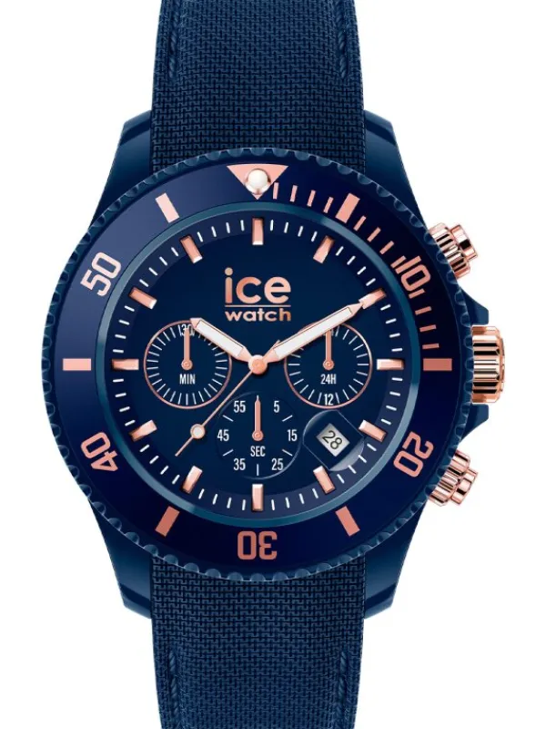 Ice Watch Herrenuhren | Damenuhren-ICE chrono Blue Rose-Gold Large 44mm 020621