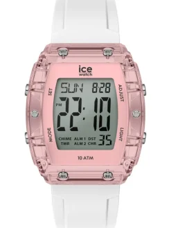Ice Watch Damenuhren-ICE digit boliday - White - Clear pink - Silver - Small 024566