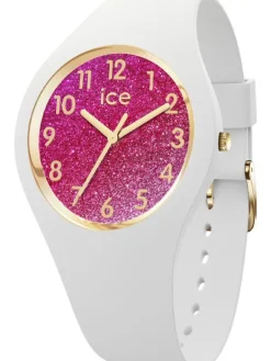 Ice Watch Damenuhren-ICE glitter - White pink - S3 022572