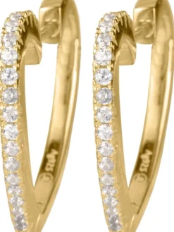 Jacques Lemans Ohrschmuck-Creolen Herzform Topas goldf. SE-O198B