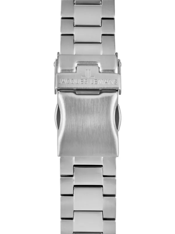 Jacques Lemans Herrenuhren-Derby Blau Stahlband 1-1859G