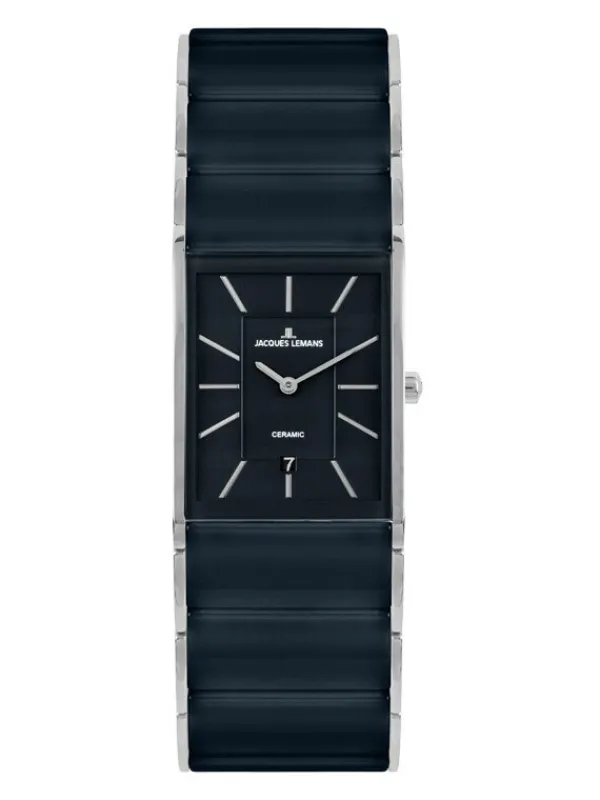 Jacques Lemans Herrenuhren | Damenuhren-Dublin Cerarmic 28mm blau 1-1939F