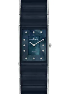 Jacques Lemans Damenuhren-Dublin Ceramic Perlmutt blau 24mm 1-1940H