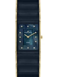 Jacques Lemans Damenuhren-Dublin Ceramic Perlmutt blau 24mm 1-1940L