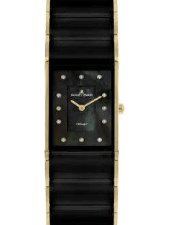 Jacques Lemans Damenuhren-Dublin Ceramic Perlmutt schw/g. 24mm 1-1940J