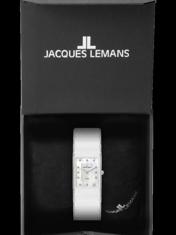 Jacques Lemans Damenuhren-Dublin Ceramic Perlmutt weiß 24mm 1-1940G
