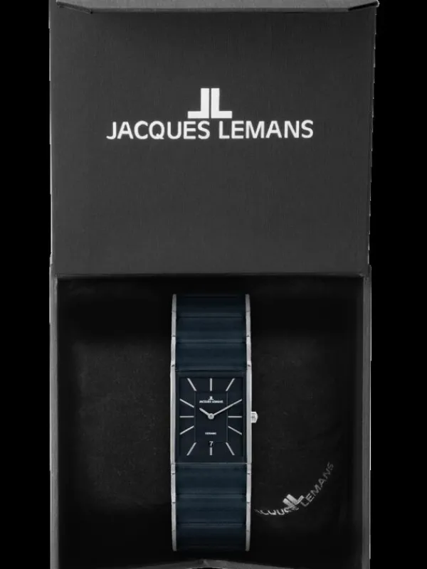 Jacques Lemans Herrenuhren | Damenuhren-Dublin Cerarmic 28mm blau 1-1939F