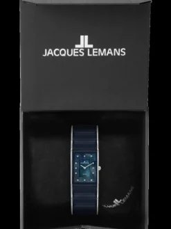 Jacques Lemans Damenuhren-Dublin Ceramic Perlmutt blau 24mm 1-1940H