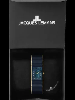 Jacques Lemans Damenuhren-Dublin Ceramic Perlmutt blau 24mm 1-1940L