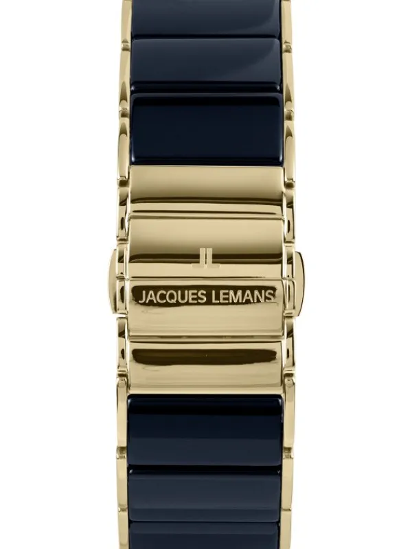 Jacques Lemans Damenuhren-Dublin Ceramic Perlmutt blau 24mm 1-1940L