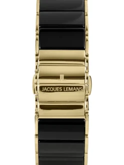 Jacques Lemans Damenuhren-Dublin Ceramic Perlmutt schw/g. 24mm 1-1940J