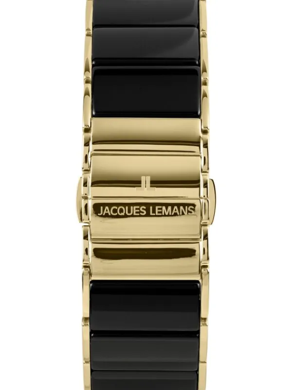 Jacques Lemans Damenuhren-Dublin Ceramic Perlmutt schw/g. 24mm 1-1940J