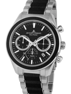 Jacques Lemans Herrenuhren-Eco Power Chrono Apfelleder 1-2115F