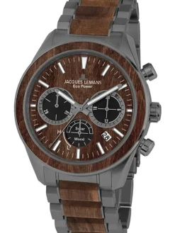 Jacques Lemans Herrenuhren-Eco Power Chrono Holz 1-2115K