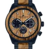 Jacques Lemans Herrenuhren-Eco Power Chrono Holz blau 1-2115P
