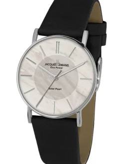 Jacques Lemans Damenuhren-Eco Power Solar Perlmutt Weiß 1-2112A