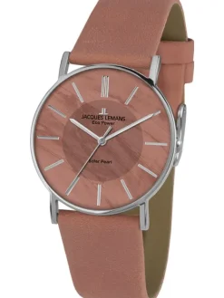 Jacques Lemans Damenuhren-Eco Power Solar Perlmutt Rosa 1-2112C