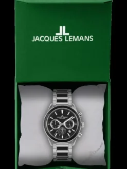 Jacques Lemans Herrenuhren-Eco Power Chrono Apfelleder 1-2115F