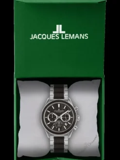 Jacques Lemans Herrenuhren-Eco Power Chrono Holz braun 1-2115I
