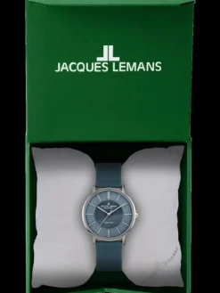 Jacques Lemans Damenuhren-Eco Power Solar Perlmutt Blau 1-2112B