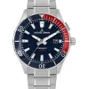 Jacques Lemans Herrenuhren-Hybromatic Blau/Rot Strahlband 1-2131E