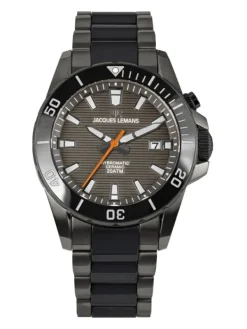 Jacques Lemans Herrenuhren-Hybromatic Ceramic Grau 1-2222A
