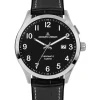 Jacques Lemans Herrenuhren-Hybromatic Schwarz Leder 1-2130D