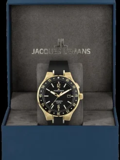 Jacques Lemans Herrenuhren-Hybromatic Autoquarz Schwarz 1-2109E