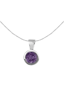 Jacques Lemans Halsketten + Collier-Kette Amethyst silber SE-C101D