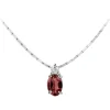 Jacques Lemans Halsketten + Collier-Kette Granat oval SE-C113E