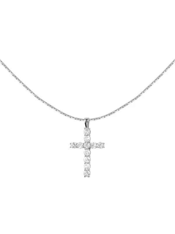 Jacques Lemans Halsketten + Collier-Kette Kreuz Topas SE-C103A