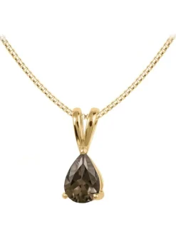 Jacques Lemans Halsketten + Collier-Kette mit Rauchquarz SE-C111J
