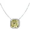 Jacques Lemans Halsketten + Collier-Kette Peridot eckig SE-C104B