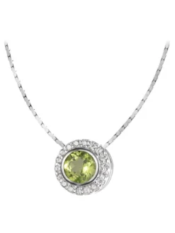 Jacques Lemans Halsketten + Collier-Kette Peridot Pave SE-C105E
