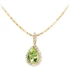 Jacques Lemans Halsketten + Collier-Kette PeridotTropfen Pave goldf. SE-C106E