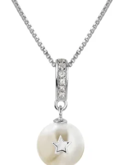 Jacques Lemans Halsketten + Collier-Kette Perle Sonne SE-C177C